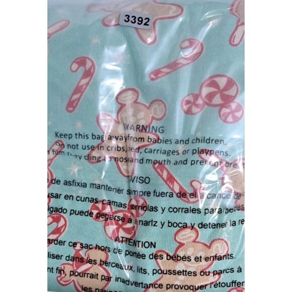 Disney Mickey Mouse Holiday Treats One Piece Adult Large Pajamas Hooded W Ears S - Picture 9 of 9